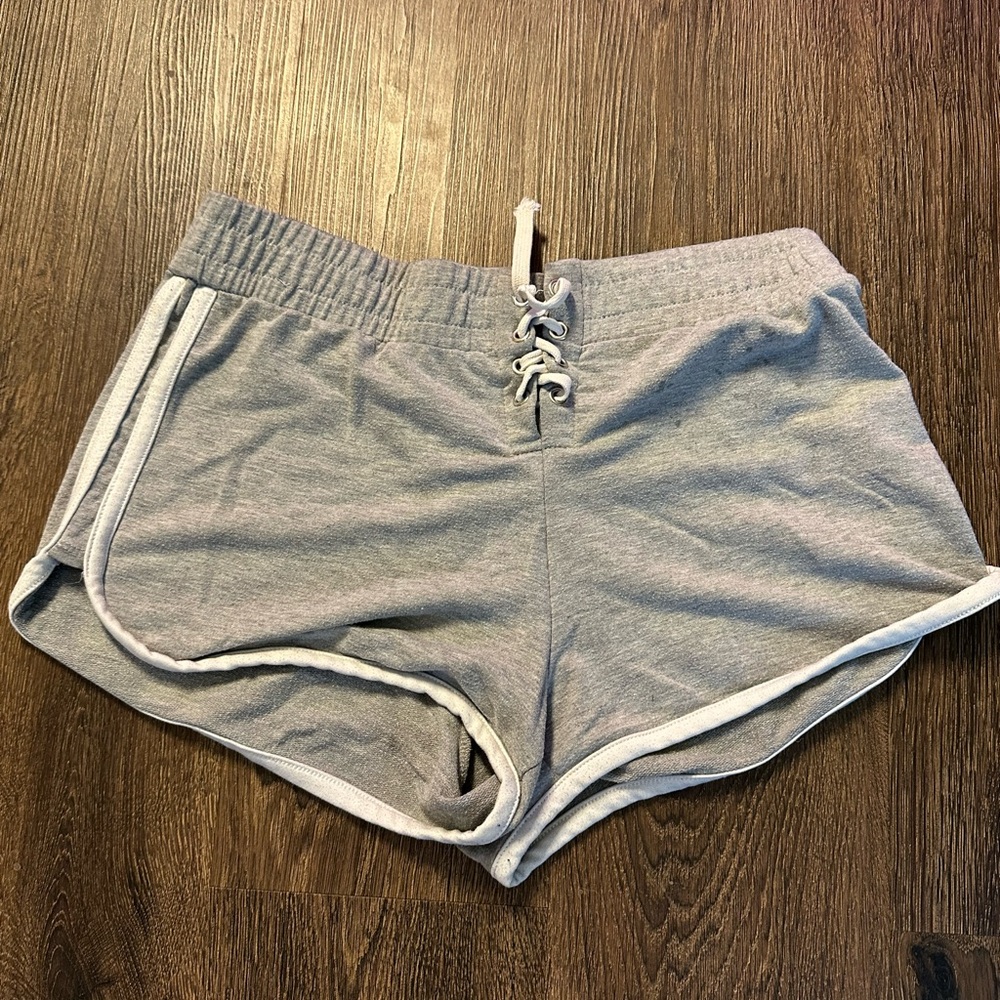 Gray Women's Lace-Up Shorts